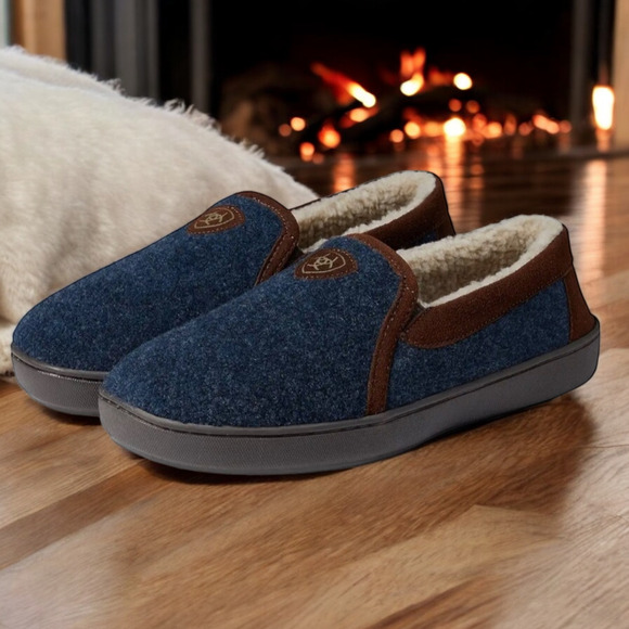 Ariat navy Lincoln sherpa lined slipper size 10 - Picture 14 of 14